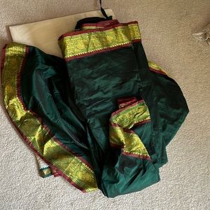 Semi silk Readymade Nine Yards Sari